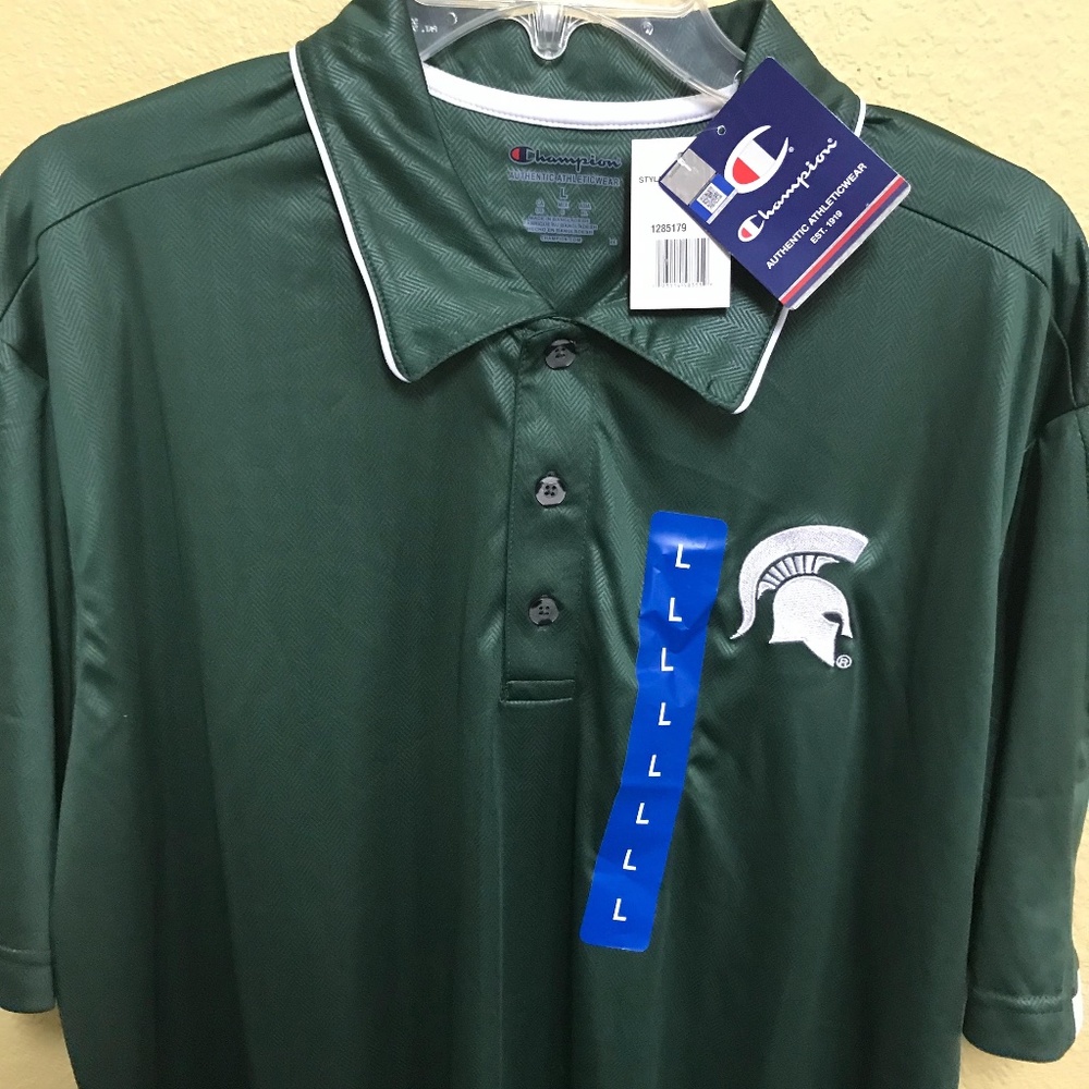 CHAMPION SPARTANS TEAM  Men  Polo Shirt Large